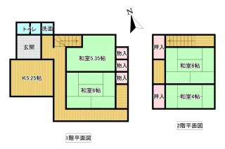 母屋間取り